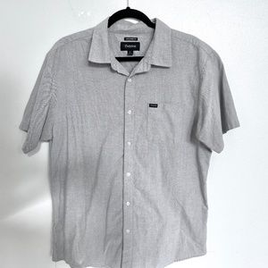Brixton Charter Oxford Weave S/S Shirt Gray